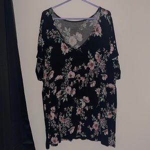 Torrid Super Soft Floral Print Babydoll Style Top